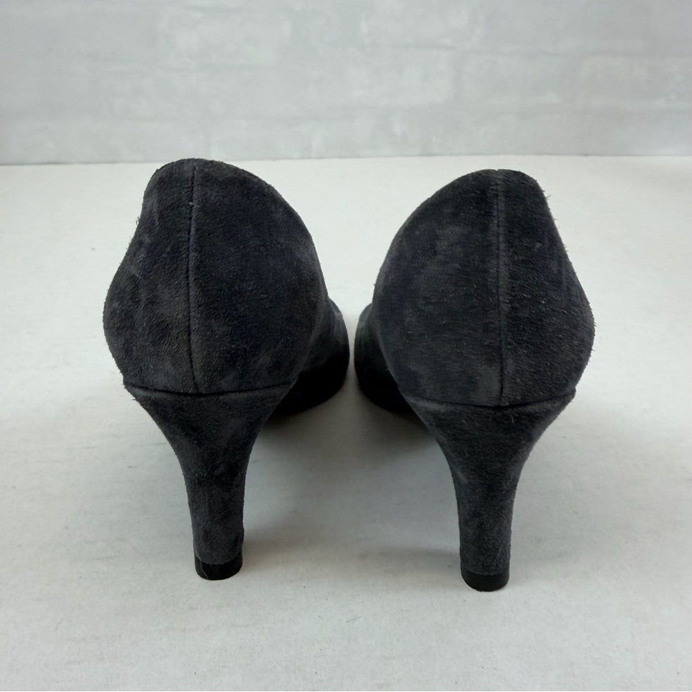 Sergio Rossi Black Suede Leather‎ Sole Pumps Size 34.5 (US 4.5) - Picture 5 of 7